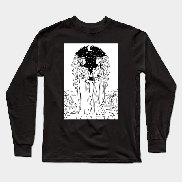 Indian Gemini Long Sleeve T-Shirt by OlgaMaletina